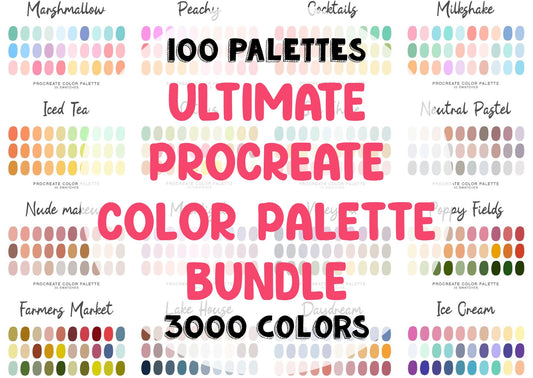 100 Procreate Color Palette pack