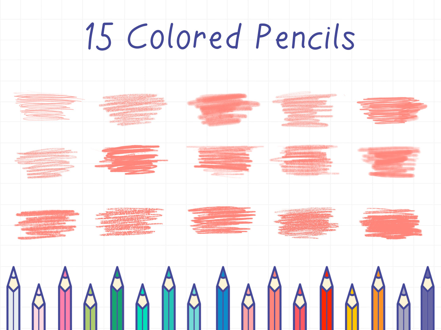Colored Pencils Procreate Brush Pack