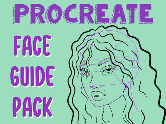 Procreate face grid brushes stamp