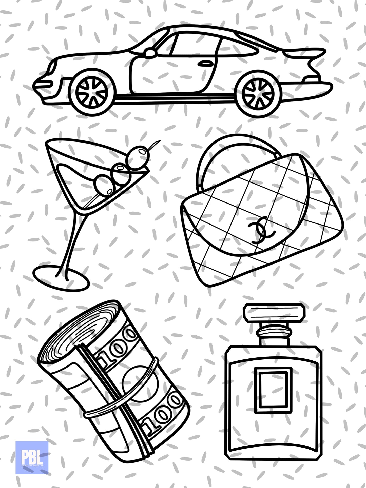 Old Money Aesthetic Coloring Page