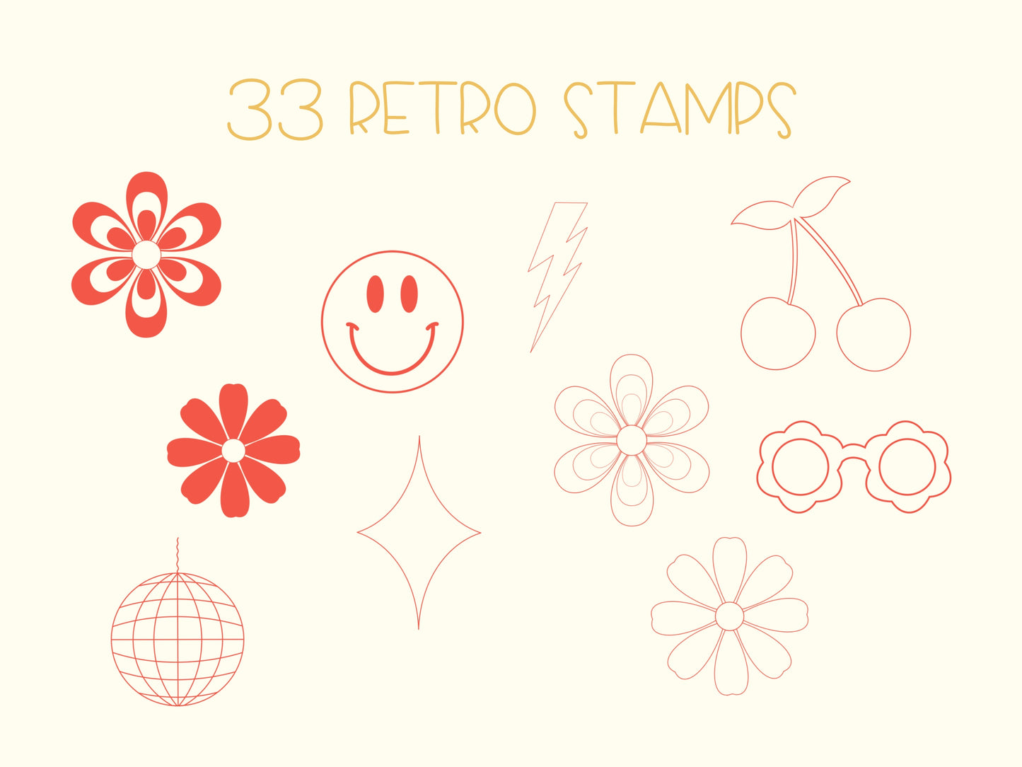 70s Procreate Stamp Brushes