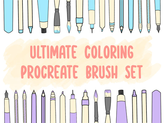 Ultimate Procreate coloring brush pack