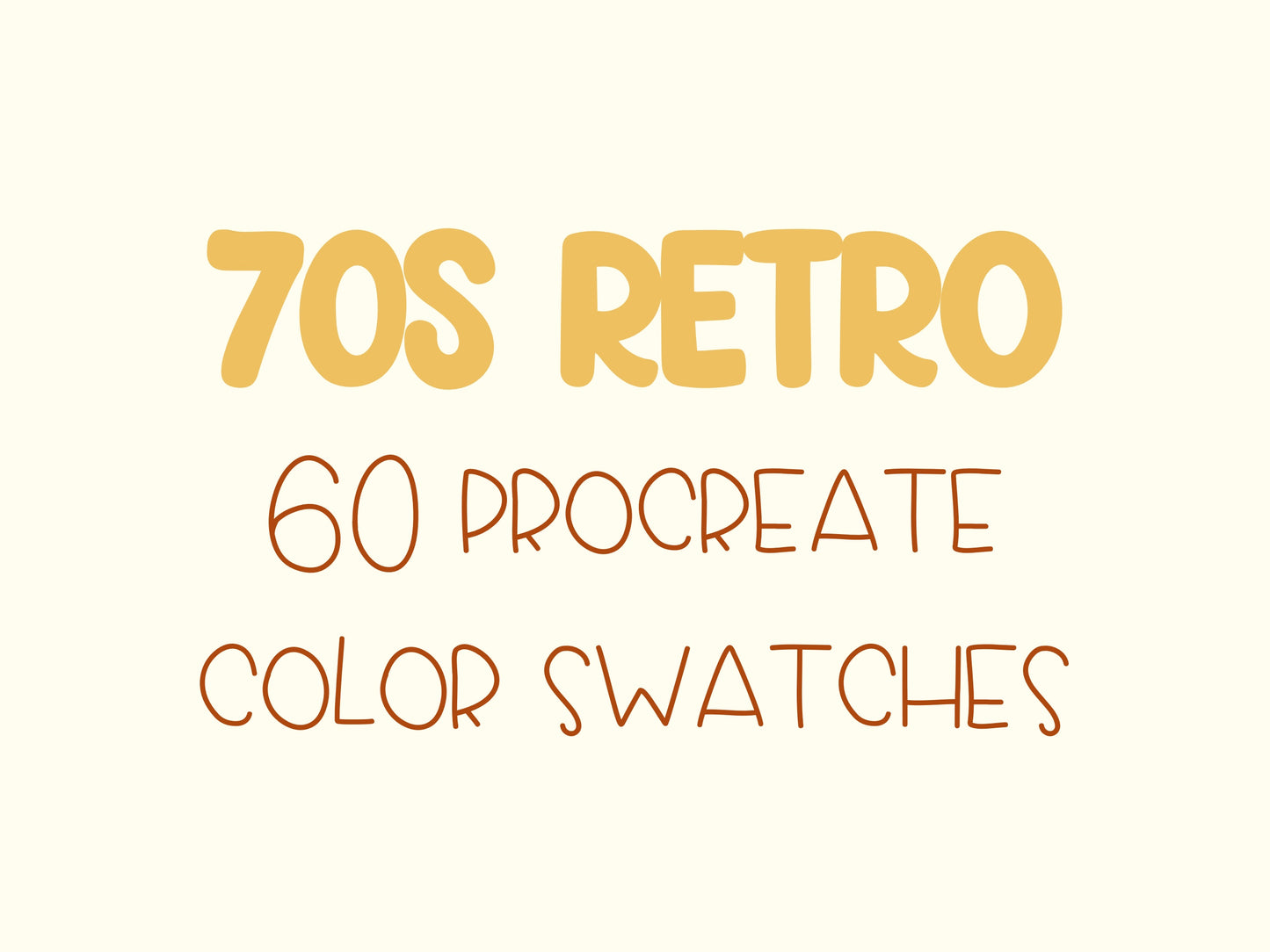 70s Procreate Stamp Brushes