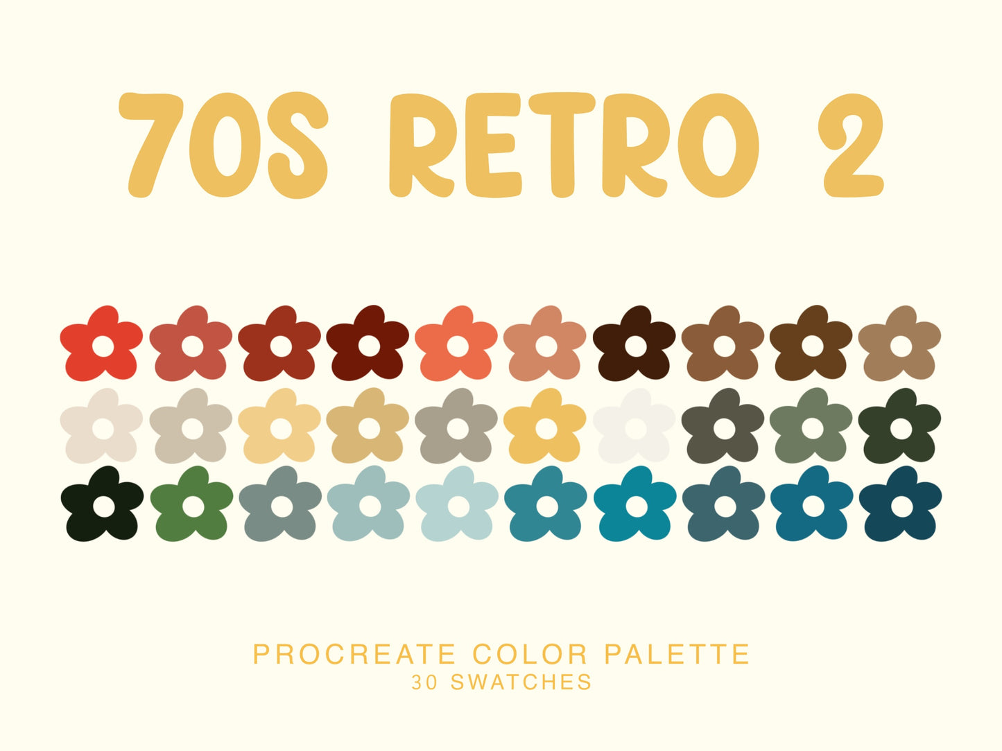 70s Procreate Stamp Brushes