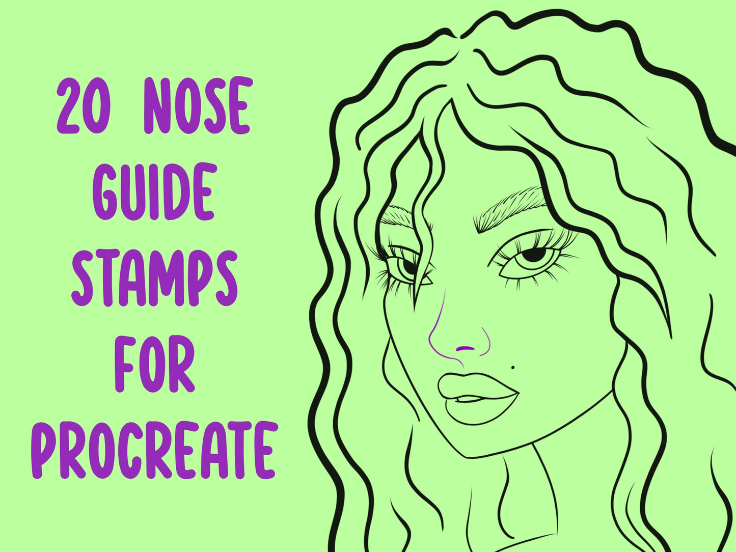 Procreate Nose Grid Stamp Brush