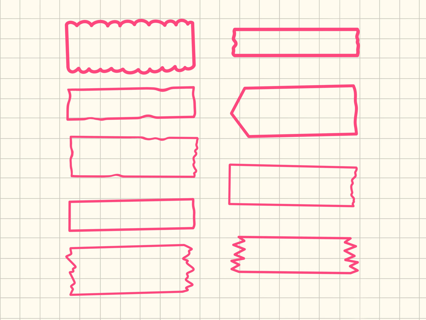 Washi tape Procreate brush stamp