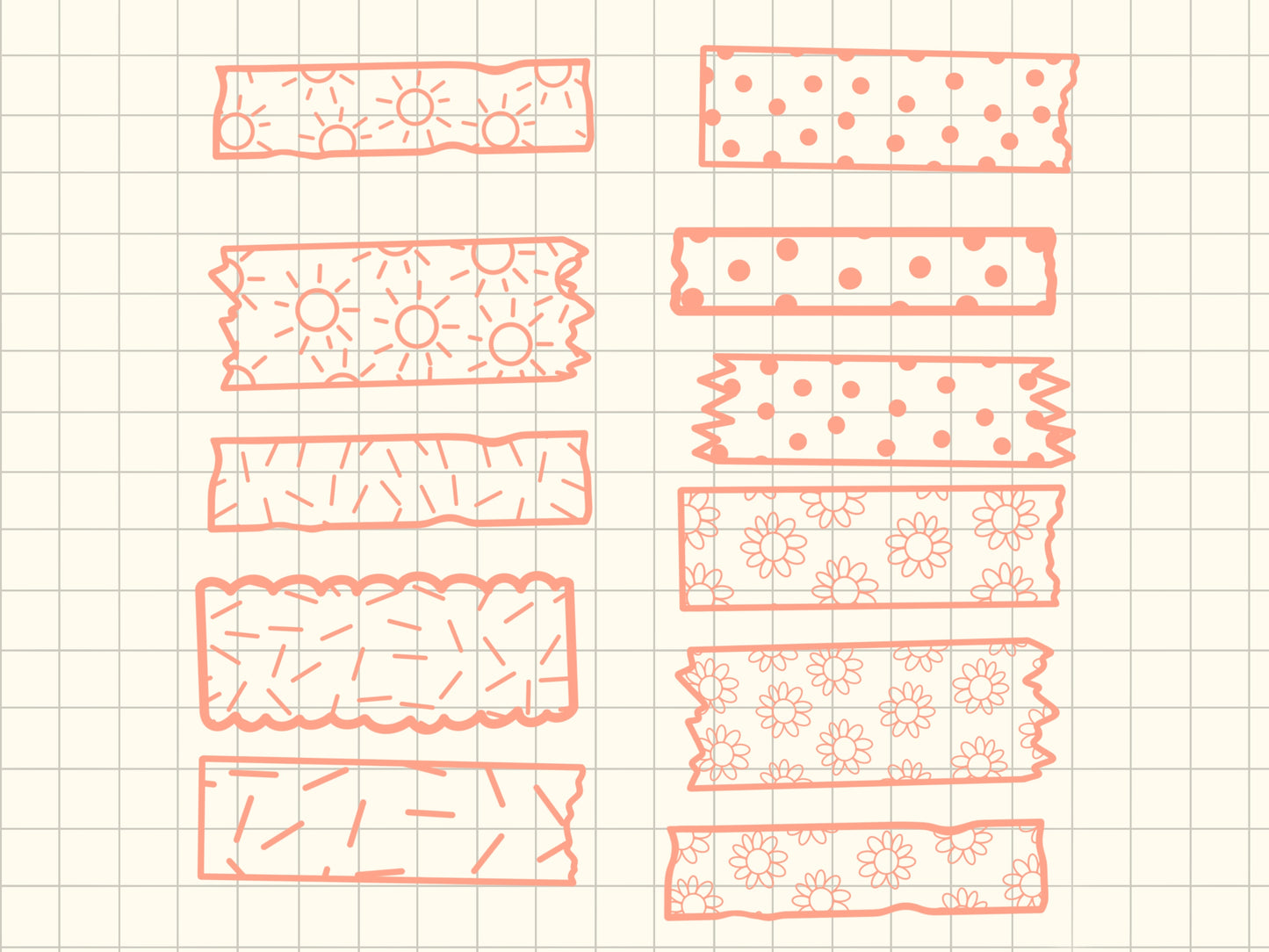 Washi tape Procreate brush stamp
