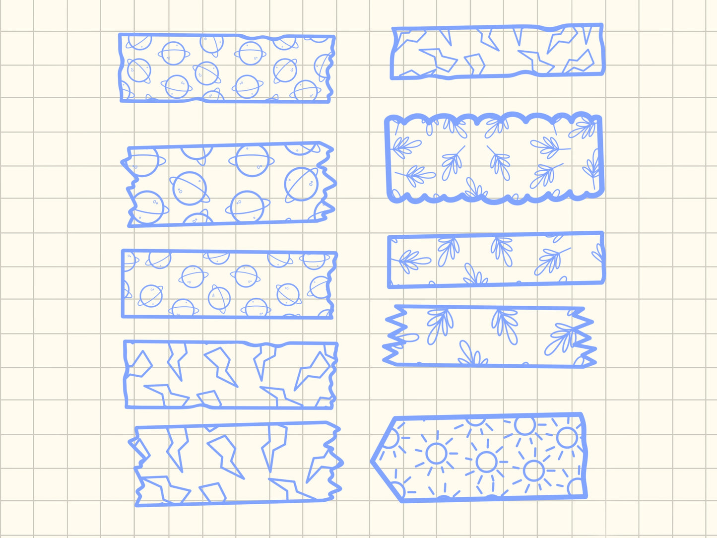 Washi tape Procreate brush stamp