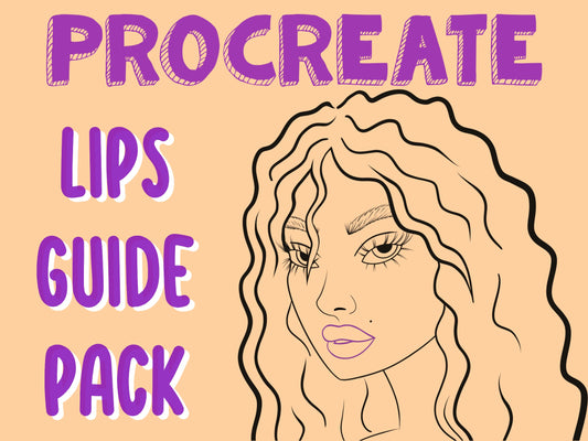 Procreate Lips Grid Stamps Brush