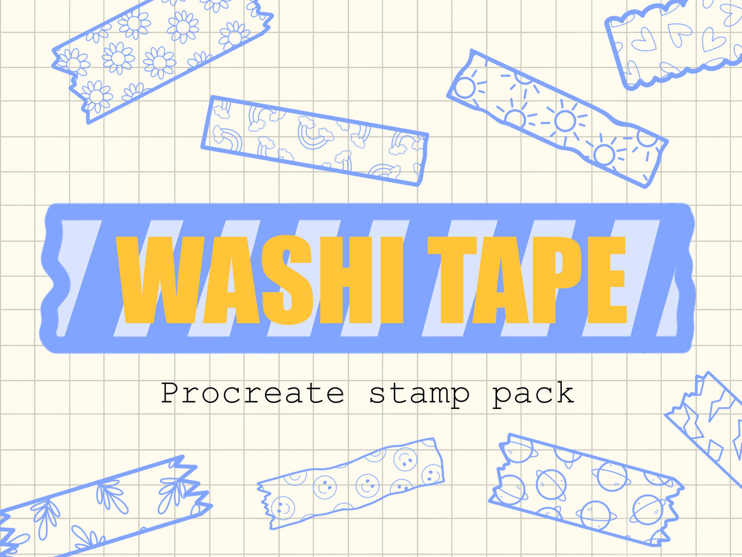 Washi tape Procreate brush stamp