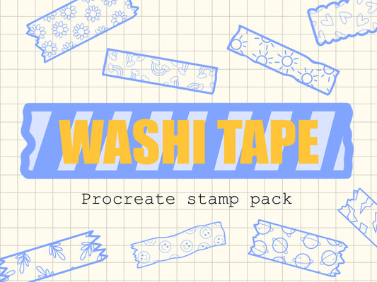 Washi tape Procreate brush stamp