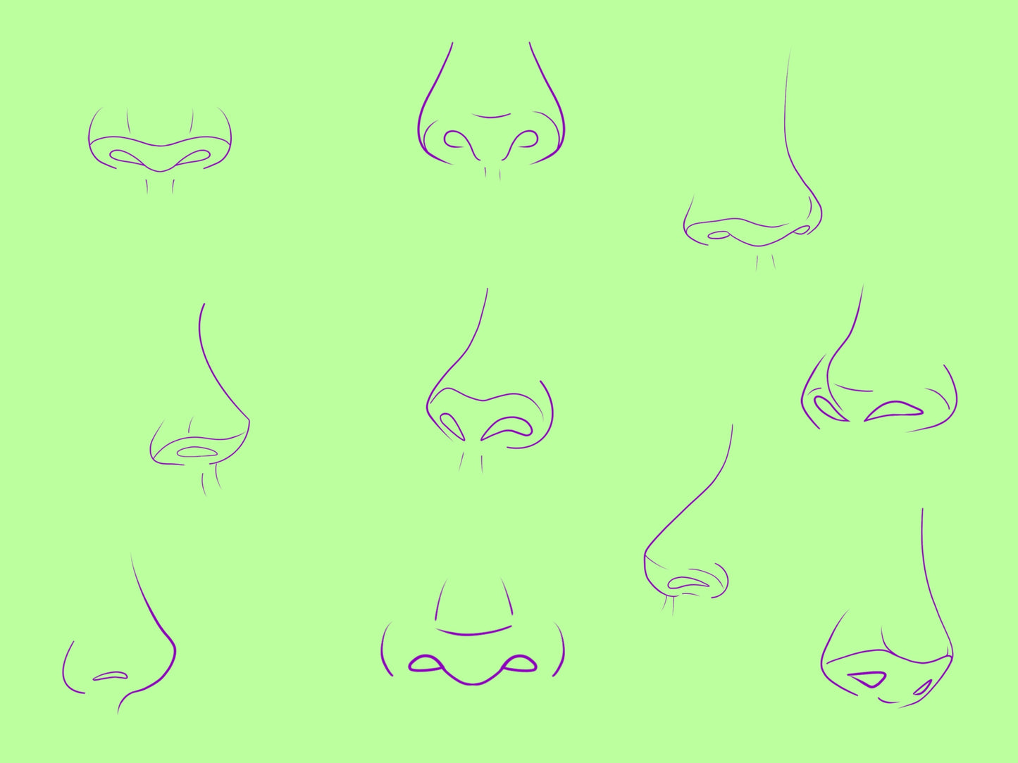 Procreate Nose Grid Stamp Brush