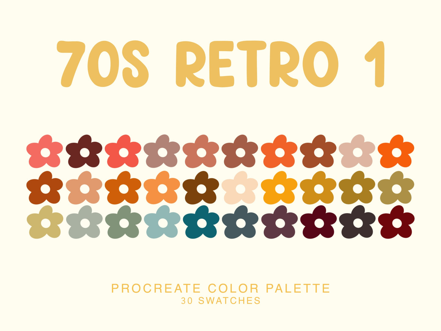 70s Procreate Stamp Brushes