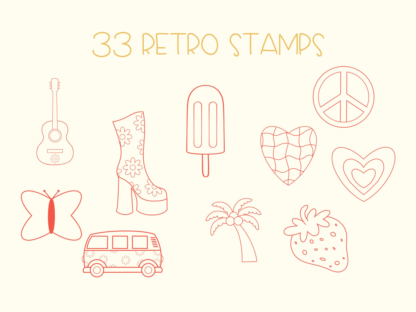 70s Procreate Stamp Brushes