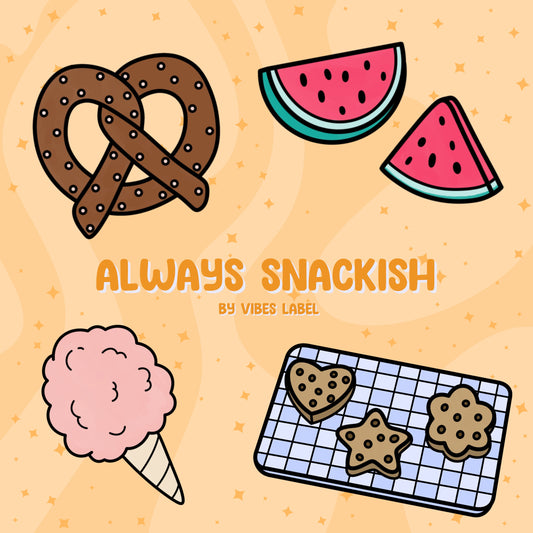 ALWAYS SNACKISH Coloring Book PDF | 30 Cute Food Coloring Pages for Adults & Teens | Bold & Easy Printable Coloring Book for Procreate & Alcohol Markers | DIGITAL DOWNLOAD