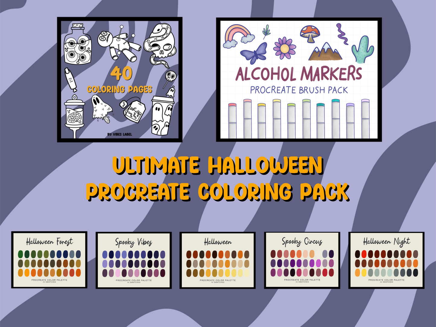 Ultimate Halloween Procreate Coloring Pack